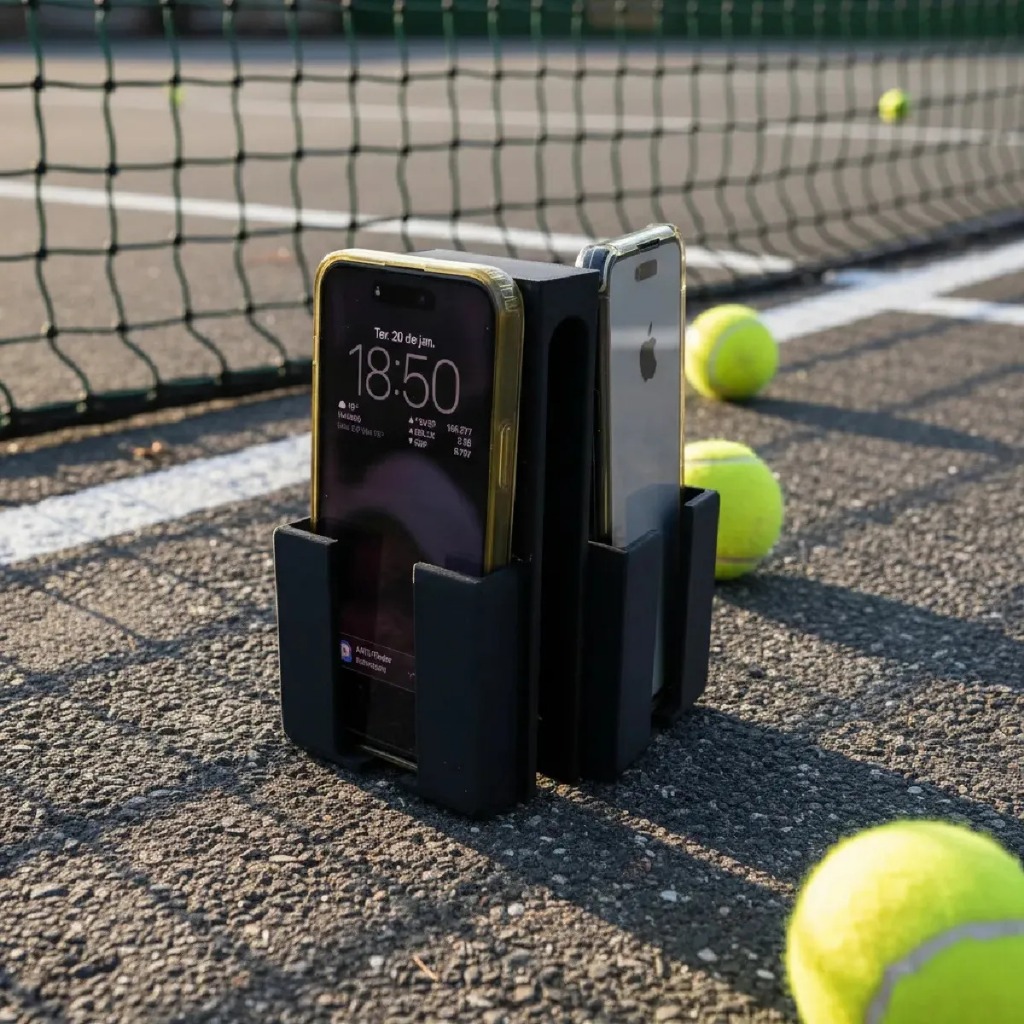 Suporte de Celular para Rede  Beach Tennis Tênis Padel e Pickleball