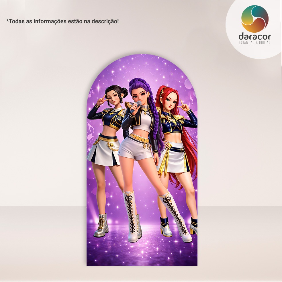 Capa de Painel Vertical Guerreiras Retangular c/overloque e Romano c/ elástico FACE ÚNICA - R03