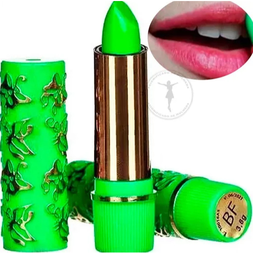 3x Batom Verde Mágico Belle Femme - Longa Duração, Tonalidade Rosada, 3,8g
