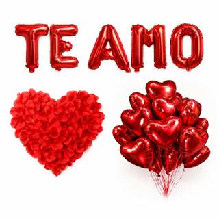 Kit Romântico 200 Pétalas Artificiais + 5 Balão Coração + TE AMO em Oferta na Shopee