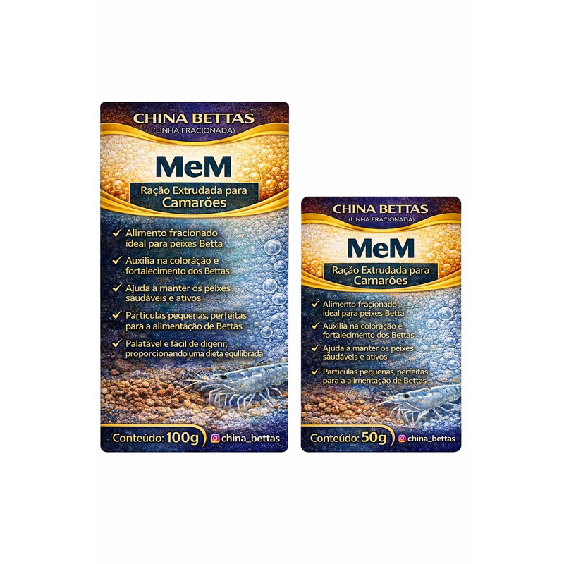 MeM – Ração China Bettas/ Alimentos para Peixes Ornamentais/ Ração para Peixes