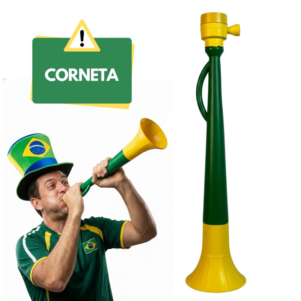 Corneta Buzina 40 cm Copa do Mundo Brasil em Oferta na Shopee