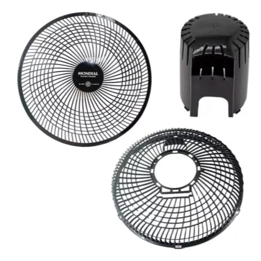 Grade Dianteira + Traseira Ventilador Mondial 40 cm 6 PÁS + Capa do Motor Mondial Original