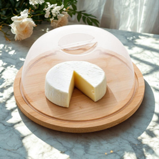 Queijeira de Madeira Porta Ricota Com Tampa Acrílica Premium Porta Queijo Ricota Pequena 18 cm. em Oferta na Shopee