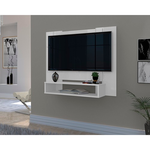 Painel Tv Smart 50 Polegadas Prateleira Nicho Quarto Sala Veneza