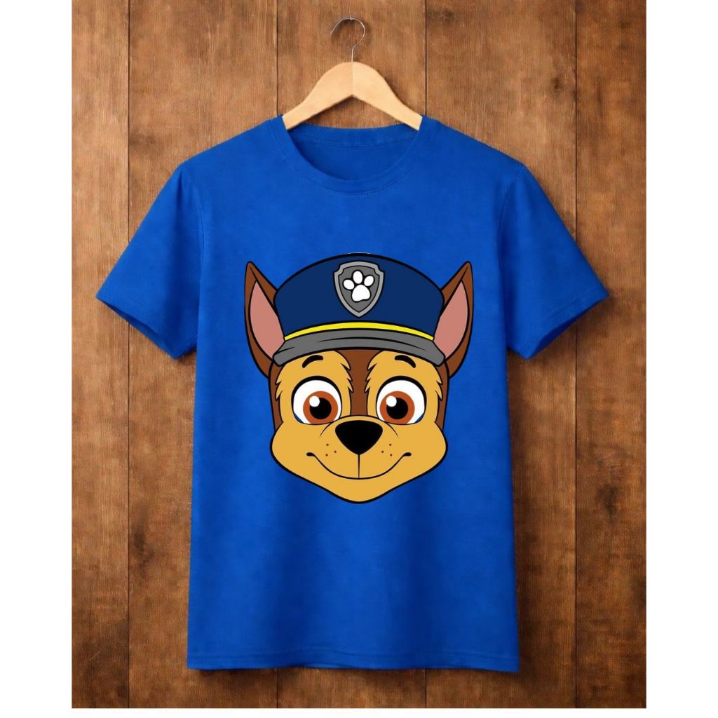 Camiseta Patrulha Canina Personagens Unissex Chase ouMarshal ou Ruble ou Sky ou Everest ou Rocky ou Zuma Infantil Adulto