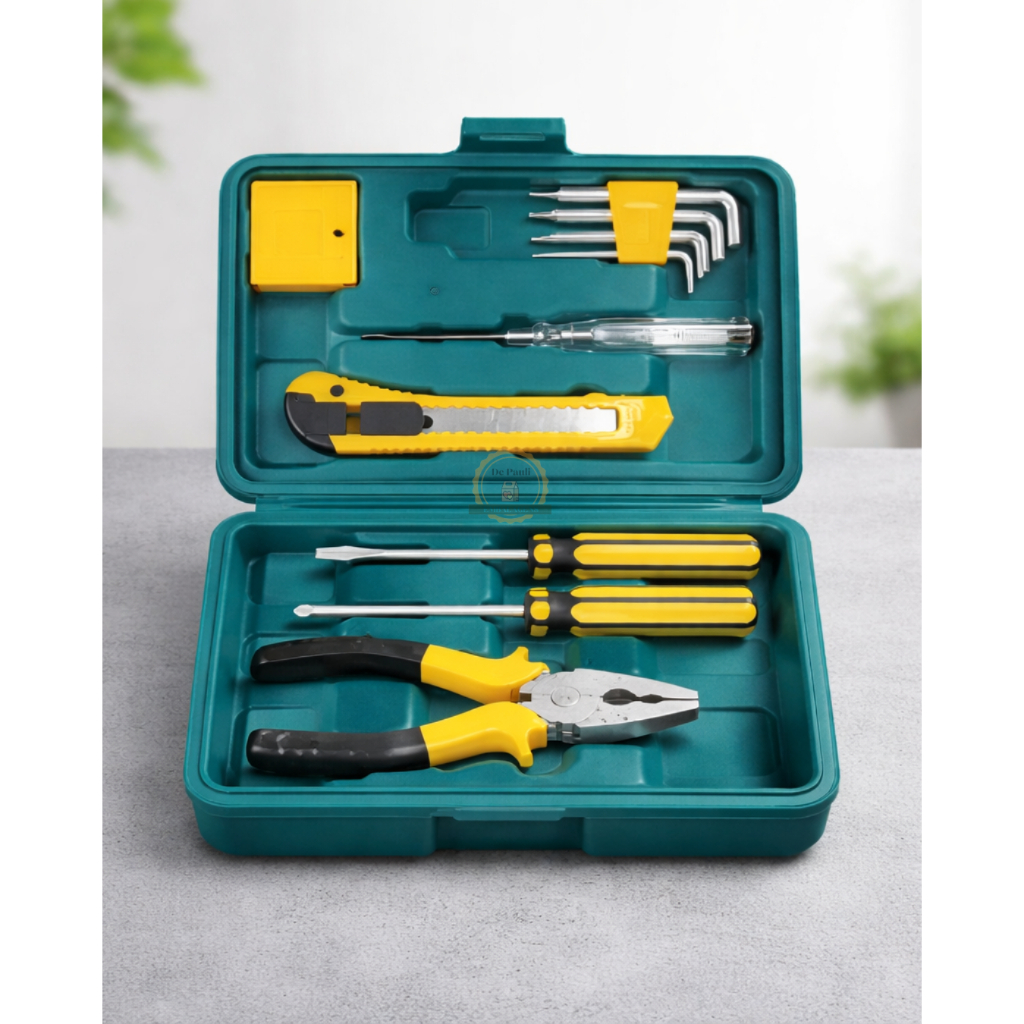 Kit Jogo De Ferramentas Completo 12 Pçs Maleta Verde Profissional Premium em Oferta na Shopee