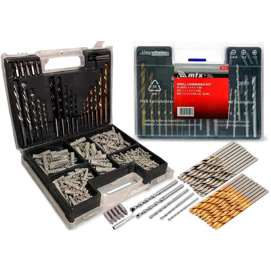 Kit Jogo De Ferramentas Bucha 300 Peças Multiuso Com Jogo De Ferramentas Kit Soquete 46 Peças