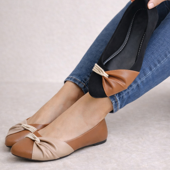 Sapatilha Cordão Feminina Rasteira Estilo Clássico com Nó Trançado – Confortável em Oferta na Shopee