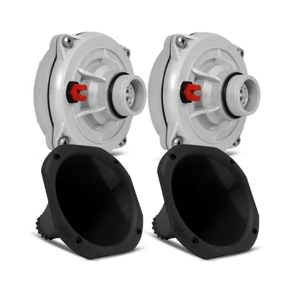 Kit 2 Drivers D250X 200W + 2 Cornetas Curtas Musical 3