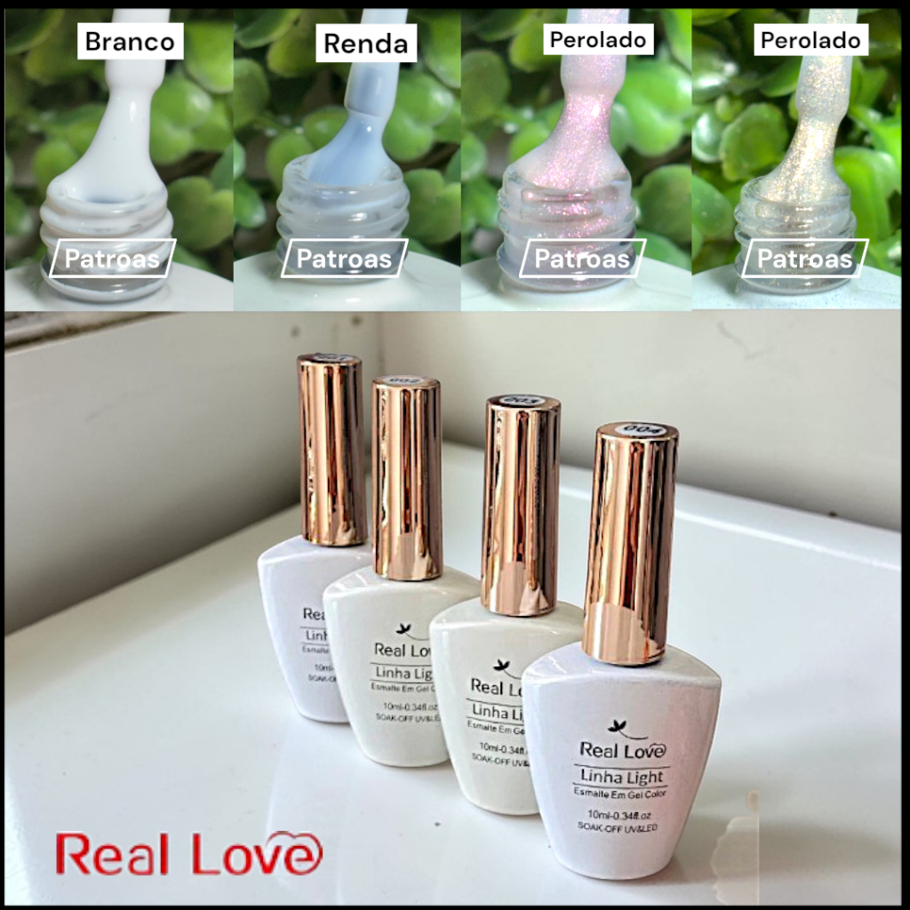 Kit Francesinha Real Love  Esmalte em Gel - Única Camada - Secagem em Cabine em Oferta na Shopee