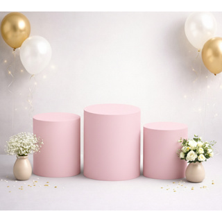 Kit Trio De Cilindros Capas Em Tecido Diversas Cores Para Mesas Cilíndricas Tamanho P M G em Oferta na Shopee