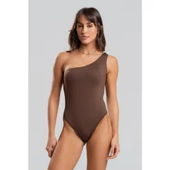 Maiô Ombro Só Moda Praia Feminina | Body Um Ombro Só Maiô Piscina Verão Gringa
