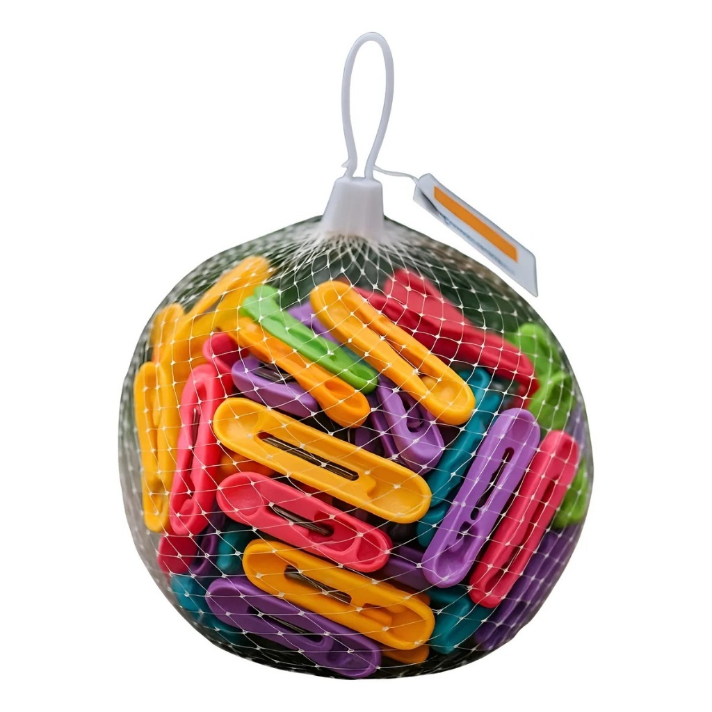 Kit 50 Prendedores de Roupas Pregadores de Plástico COLORS Para Roupas Reforçado Resistente