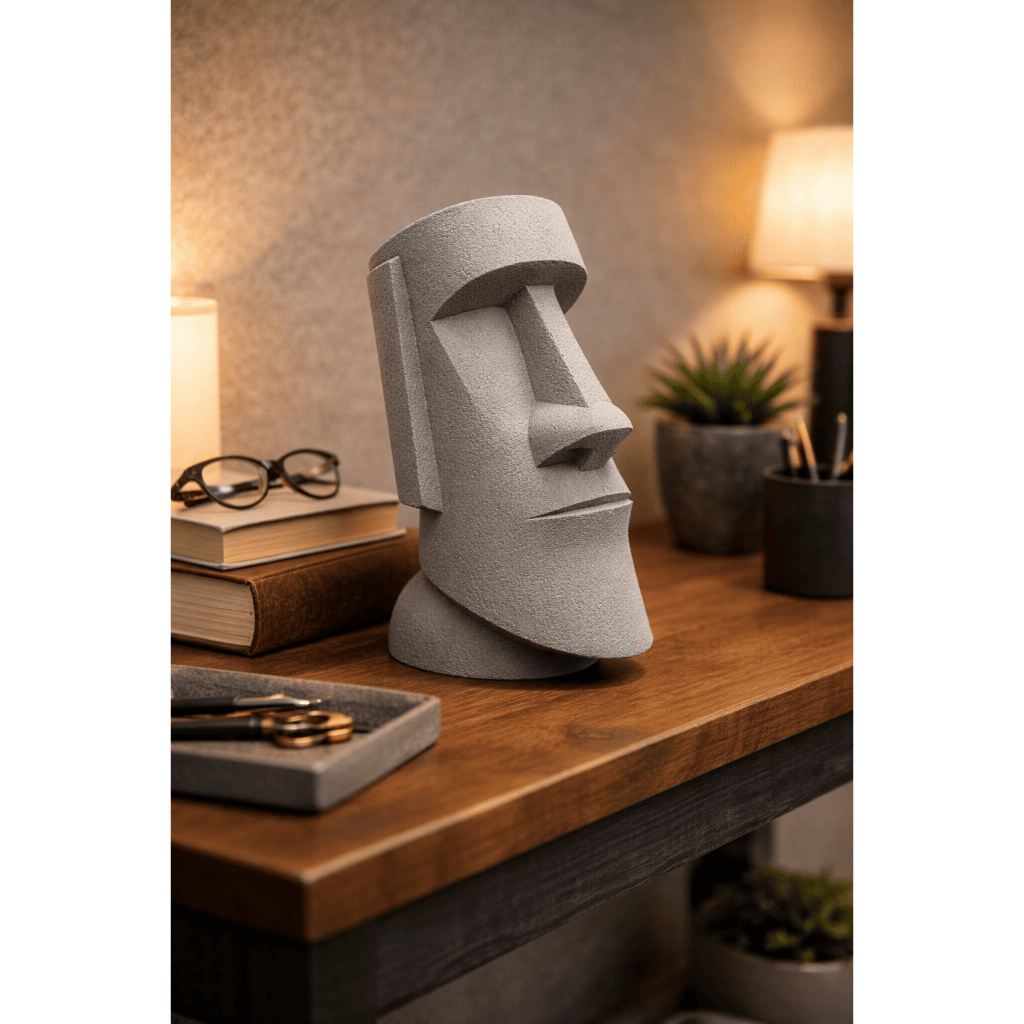 🗿 Escultura Moai Ilha de Páscoa para Decoração ✨ em Oferta na Shopee