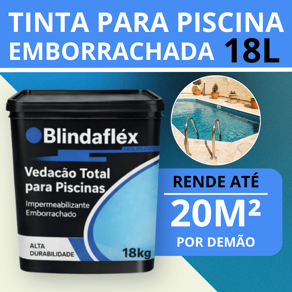 Tinta Para Piscina Blindaflex 18kg Alta Aderência e Proteção Contra Infiltração e Umidade