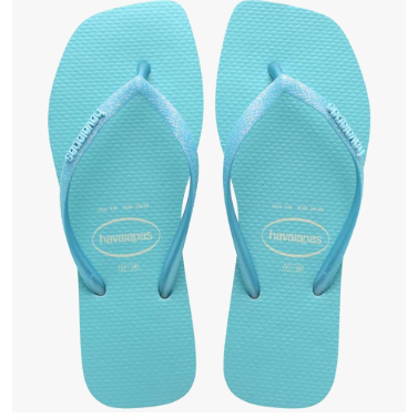 Chinelo Havaianas Slim Square Glitter Neon Com Brilho Feminino