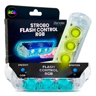 Kit 2 Strobos Flash Control Rgb Com 8 Efeitos 7 Cores Zende em Oferta na Shopee