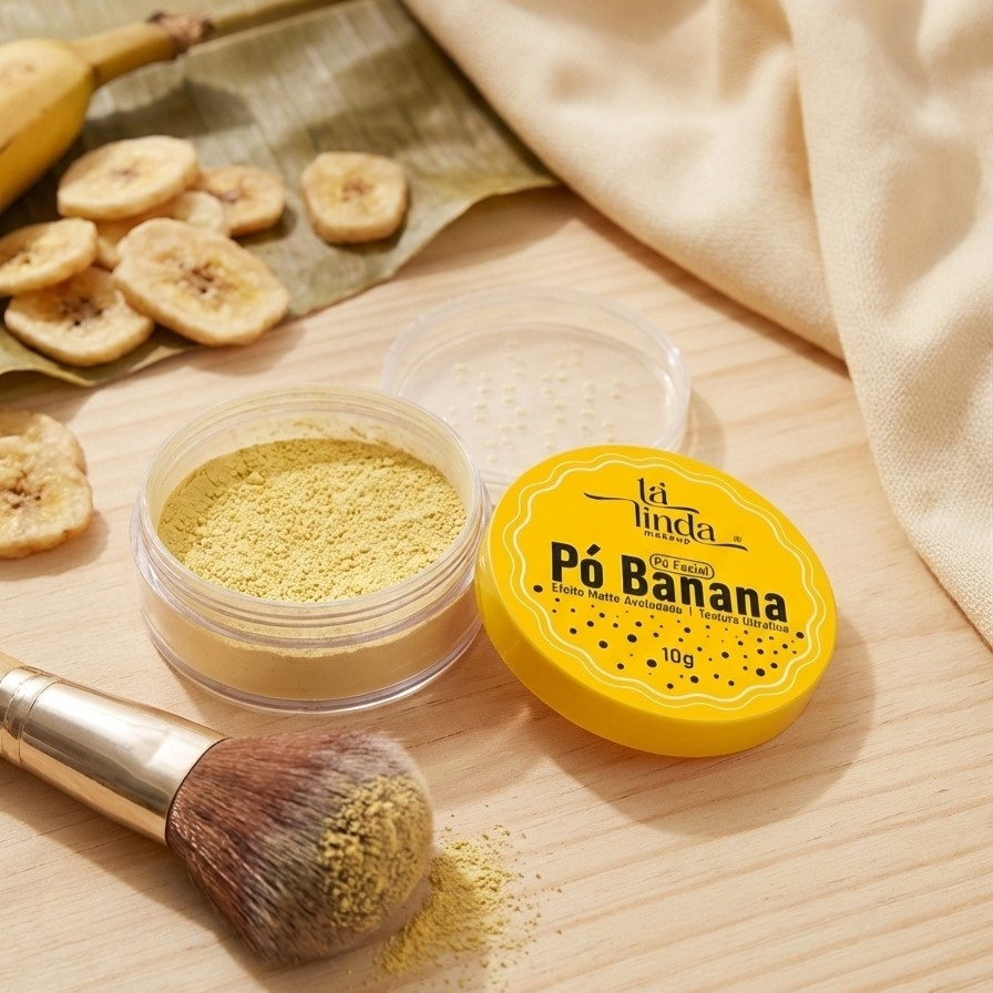 Tá Linda Pó Matificante de Banana – Finalização Seca e Duradoura em Oferta na Shopee