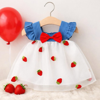 Vestido Infantil Moranguinho Luxo Tule Festa Aniversário 1 Ano 12-18 Meses 🍓 em Oferta na Shopee
