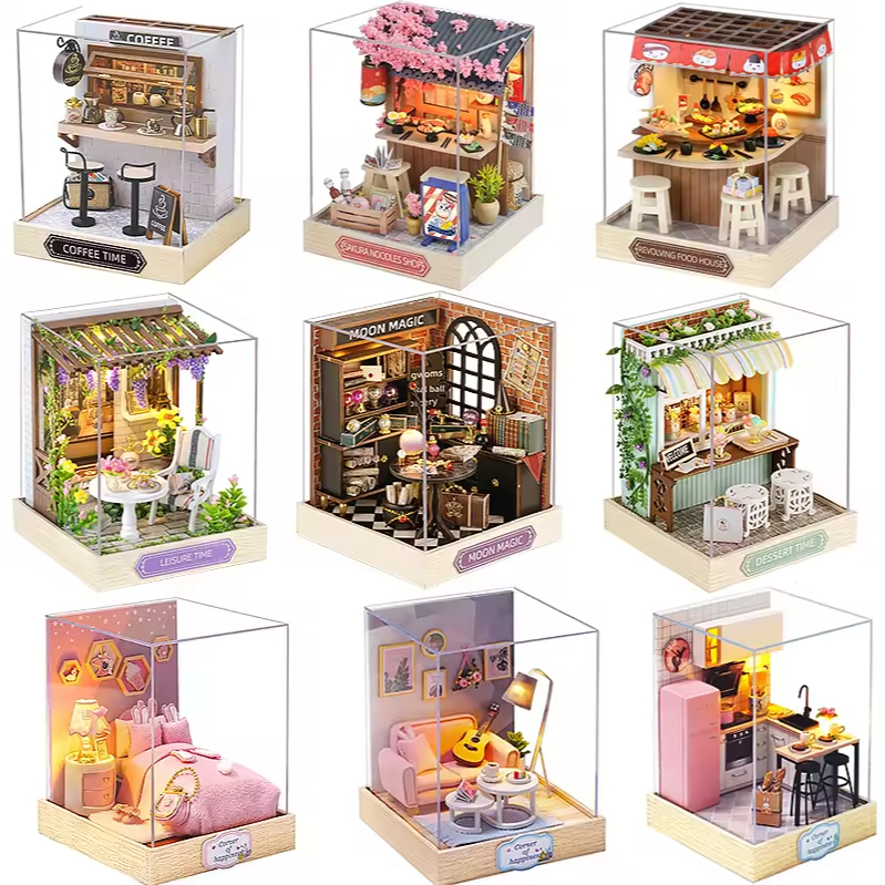 Diy House - Casinha Miniatura para montar - Kit para montar colecionaveis, presente de aniversario