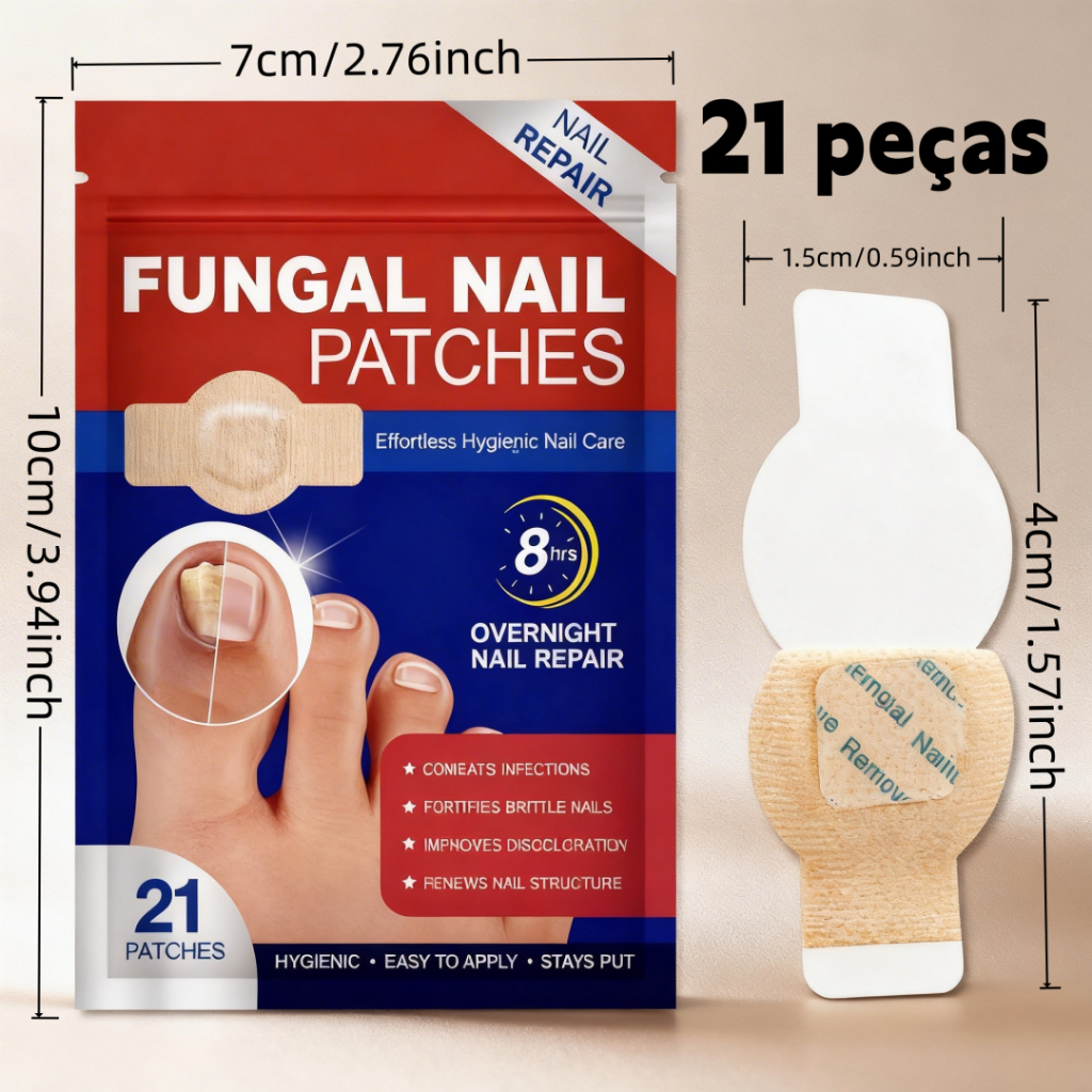 21/32 Patches Fungos Unha – Tratamento Completo para Pé e Unhas | Micose no Pé | Unha Encravada em Oferta na Shopee
