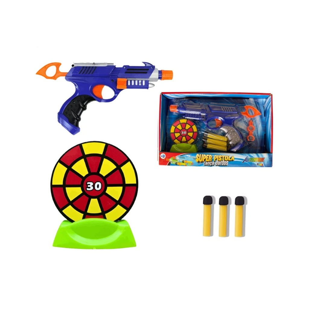 Lançador De Brinquedo Lança Dardos Com Alvo E Suporte Sniper