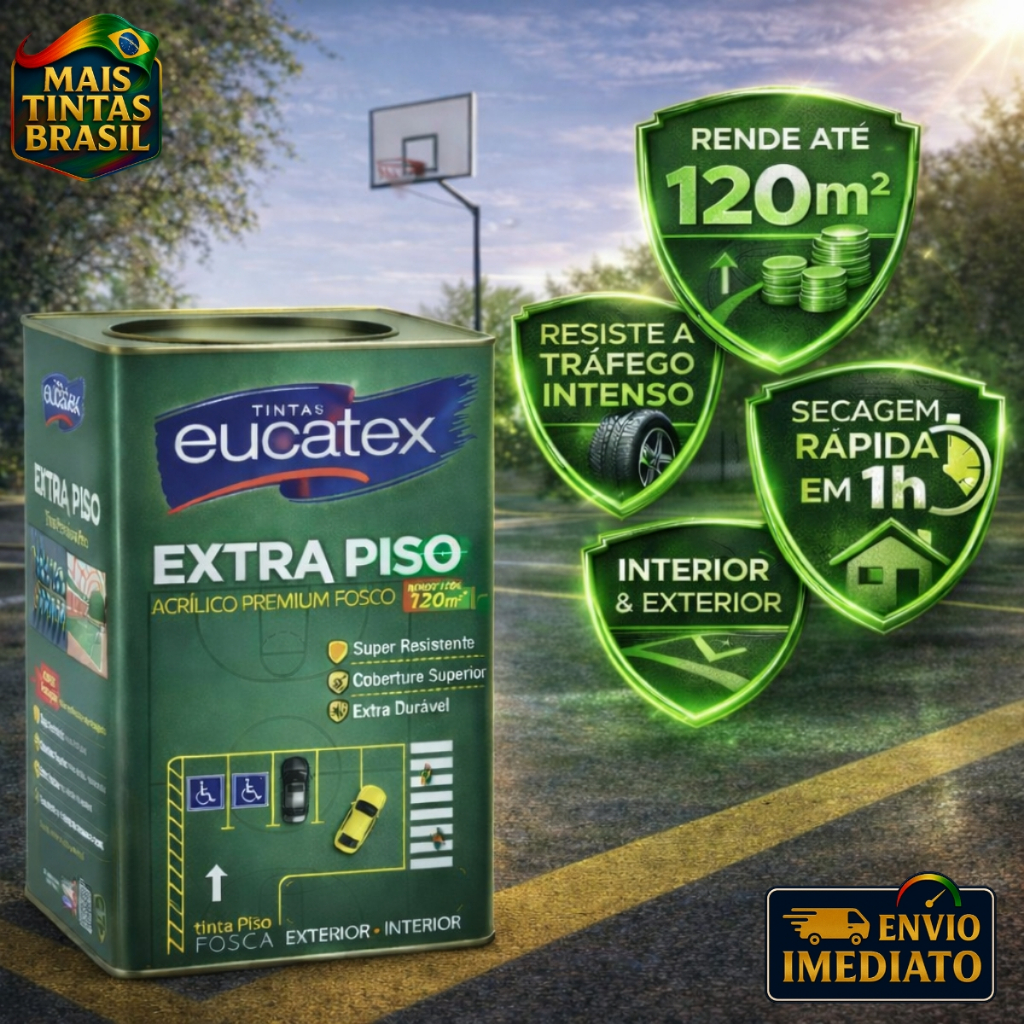 Tinta Para Piso 18 Litros Lavável Eucatex Extra Piso Premium