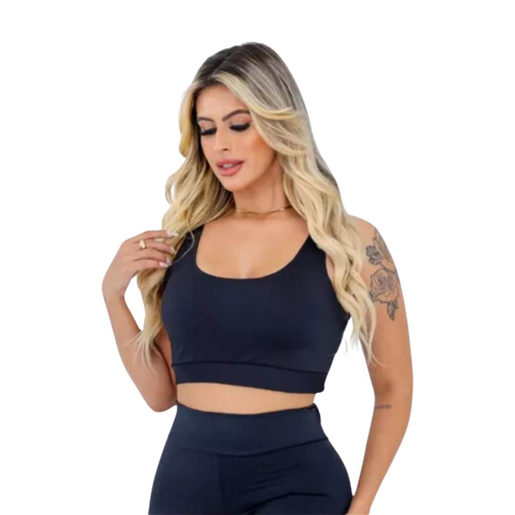 Top Fitness Academia Feminino Cropped Esportivo Treino Malhação Musculação em Oferta na Shopee