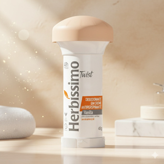 Desodorante Twist Antitranspirante Herbíssimo Vanilla 45g em Oferta na Shopee