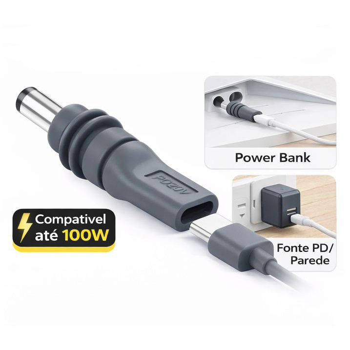Adaptador Usb-c Para Dc Starlink Mini 100w Pd À Prova Dágua