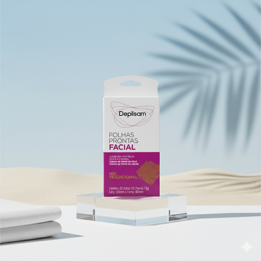 Folhas Prontas Facial Depilsam Mel 10 Pares em Oferta na Shopee