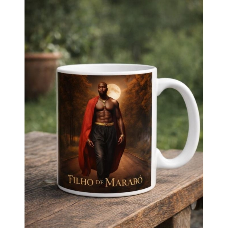 Caneca personalizada Exú Marabô 325 ml / filho de Marabô