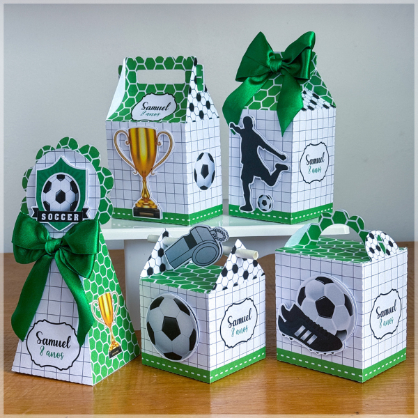 Kit Festa Lembrancinha Personalizada Futebol - Caixinhas Personalizadas Festa Futebol