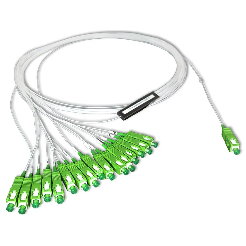 Kit C/10 Splitter Óptico 1x16 Conectorizado Sc Apc Balanceado