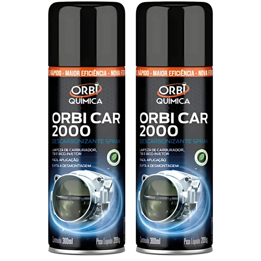 Orbi - 2x Descarbonizante Orbi Car 2000 (Limpeza de Carburador TBI Bico Injetor)