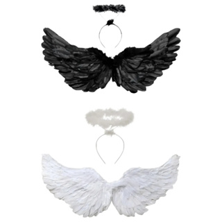 Fantasia de Asa de Anjo 40x60 cm Asas De Penas para Carnaval e Halloween Adulta e Infantil em Oferta na Shopee