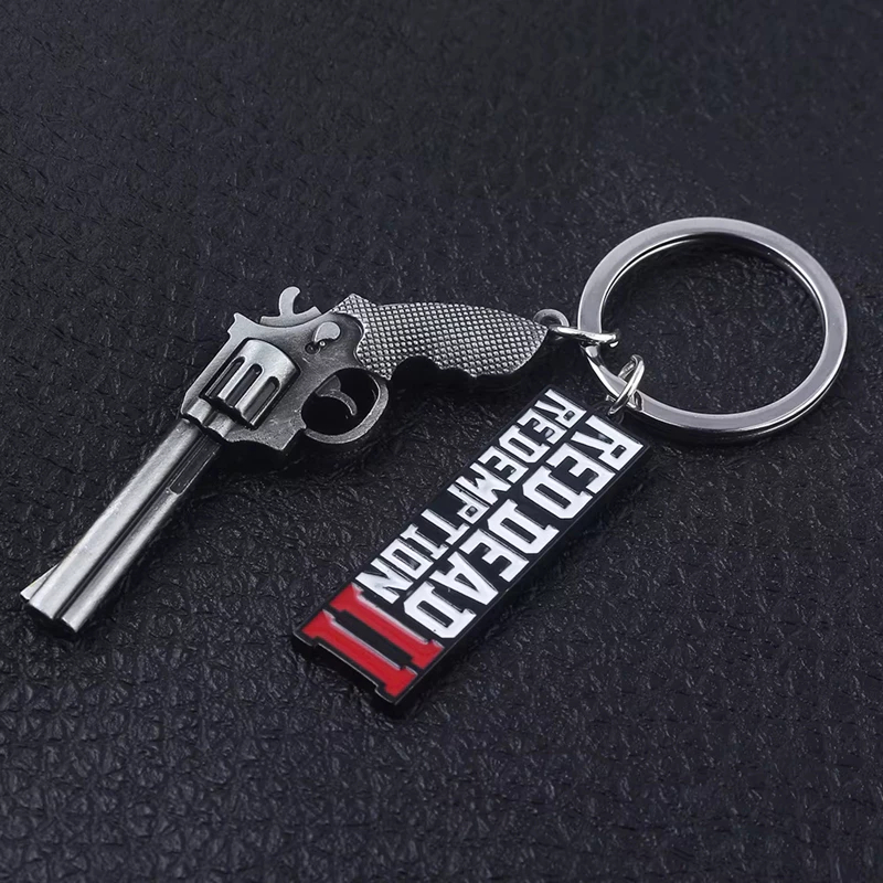 Chaveiro de Metal Red Dead Redemption 2 - Réplica Revólver Arthur Morgan