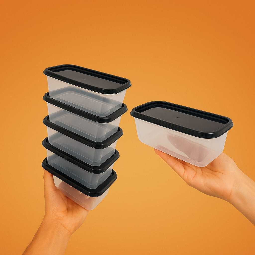 Kit 12 Potes Marmitas 500ml Livre De Bpa Transparentes Fitness Microondas Freezer Organizador Alimentos em Oferta na Shopee