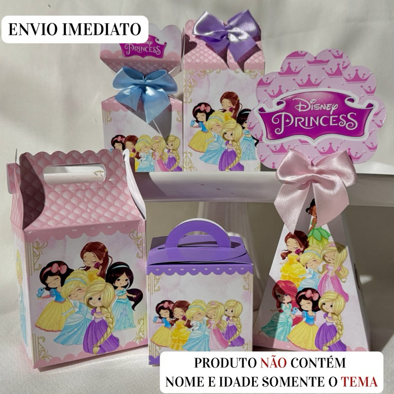 Caixinhas Personalizadas Princesas Baby Disney\ Festa \ Lembrancinha\Aniversário\Pegue e Monte \Mimo\Pronta Entrega