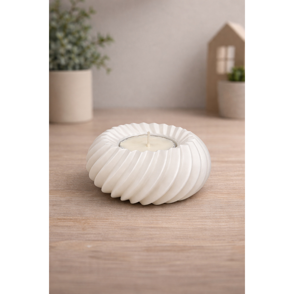 Porta Vela Decorativo Espiral com 2 Velas Rechaud | Luz & Aconchego em Oferta na Shopee