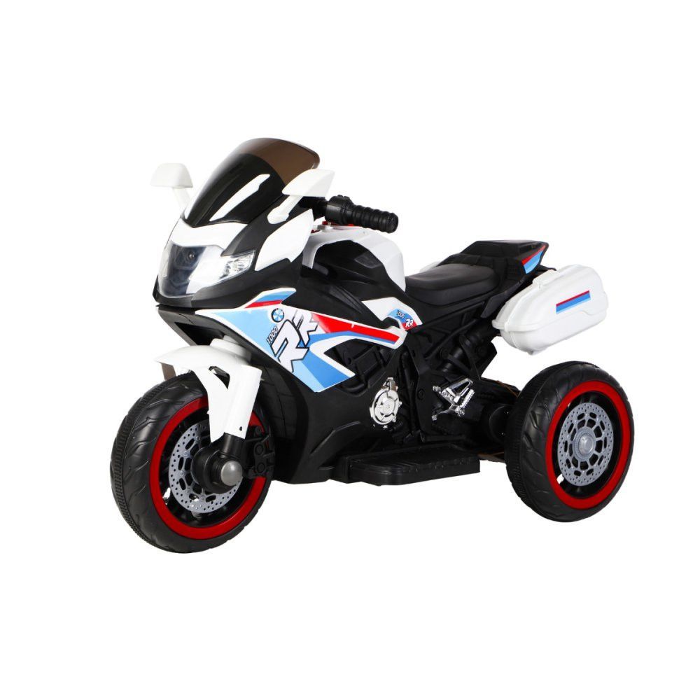 Mini Moto Elétrica Infantil Esportiva 1000 RR Branca Recarregável Bivolt - Suporta até 30kg Brinquedo Menino Menina