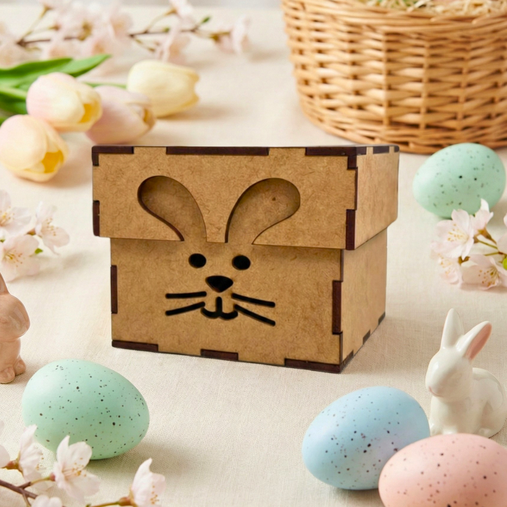 Caixa Mdf Cru 10x10x7 Feliz Páscoa Tampa Sapato Corte A Laser em Oferta na Shopee