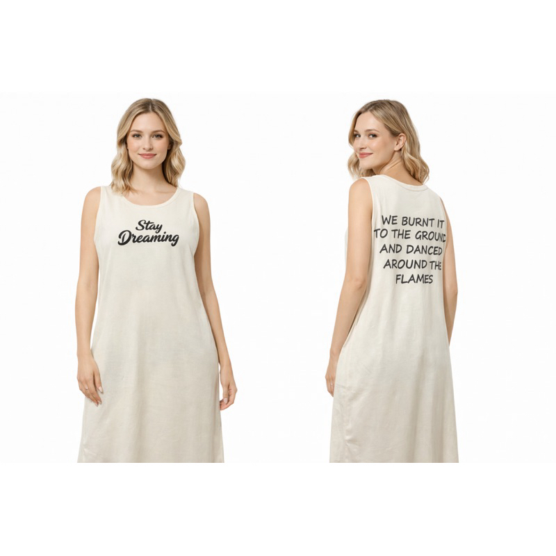 Vestido Feminino Off White Estampado ✨ Seminovo Higienizado 🧼 Stay Dreaming Tam M