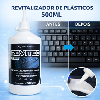 Revitec Revitalizador Plásticos 500ml Restaurador Brilho Teclado Notebook PS4 Monitor Computador Cpu em Oferta na Shopee