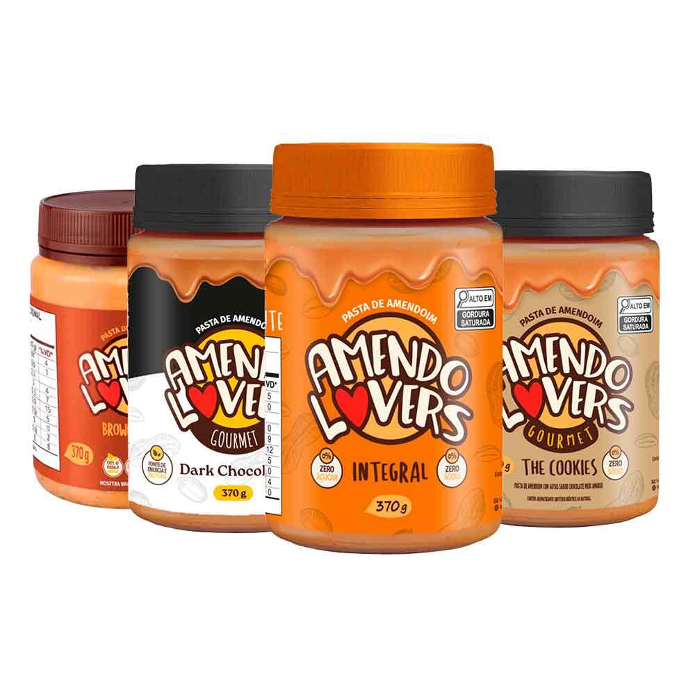 Kit 4 Unid Pasta De Amendoim Degustação 370G