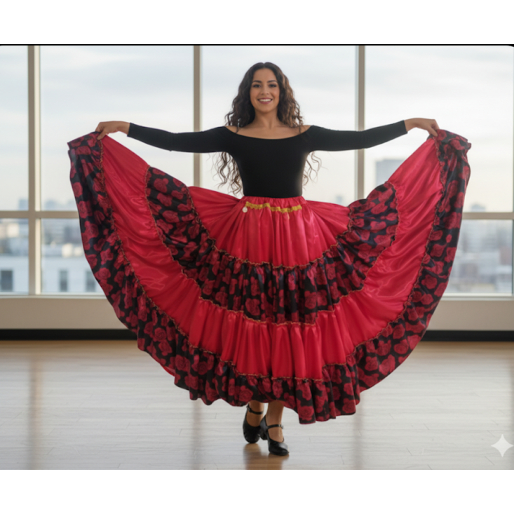 SAIA CIGANA/POMBA GIRA -12M DE RODA-roupa de umbanda- ENVIAMOS O MAIS RÁPIDO POSSÍVEL-sem a blusa