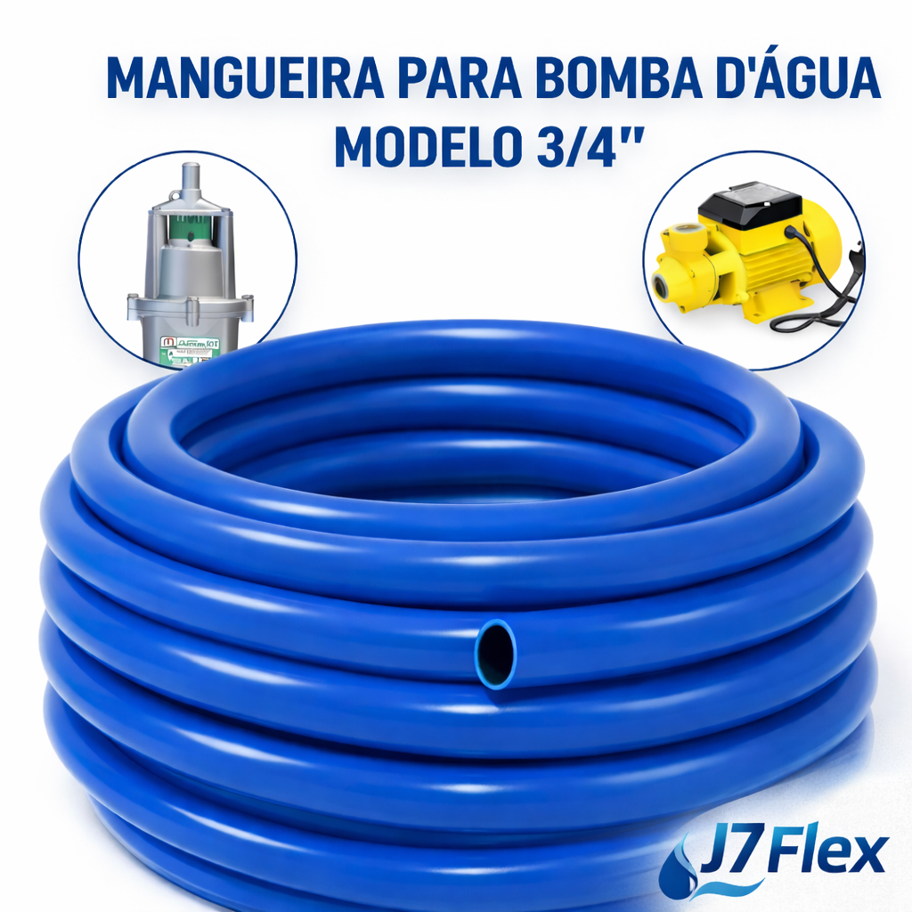 Mangueira 3/4 Alta Vazão Uso em Bomba, Poço, Lava-Rápido