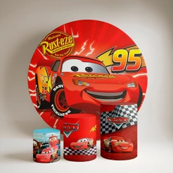 Kit Painel + Trio Capa Cilindro Tema Desenhos Novo
