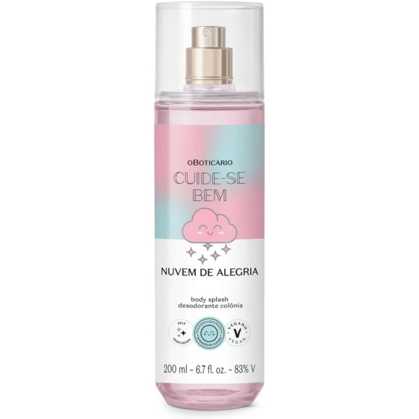 Body Splash Desodrante Colônia Cuide-se Bem Nuvem de Alegria 200ml em Oferta na Shopee